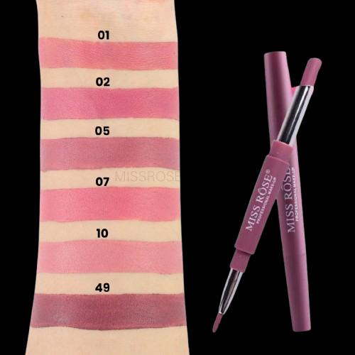 2 In 1 Lipstick with Lip Liner Pink family