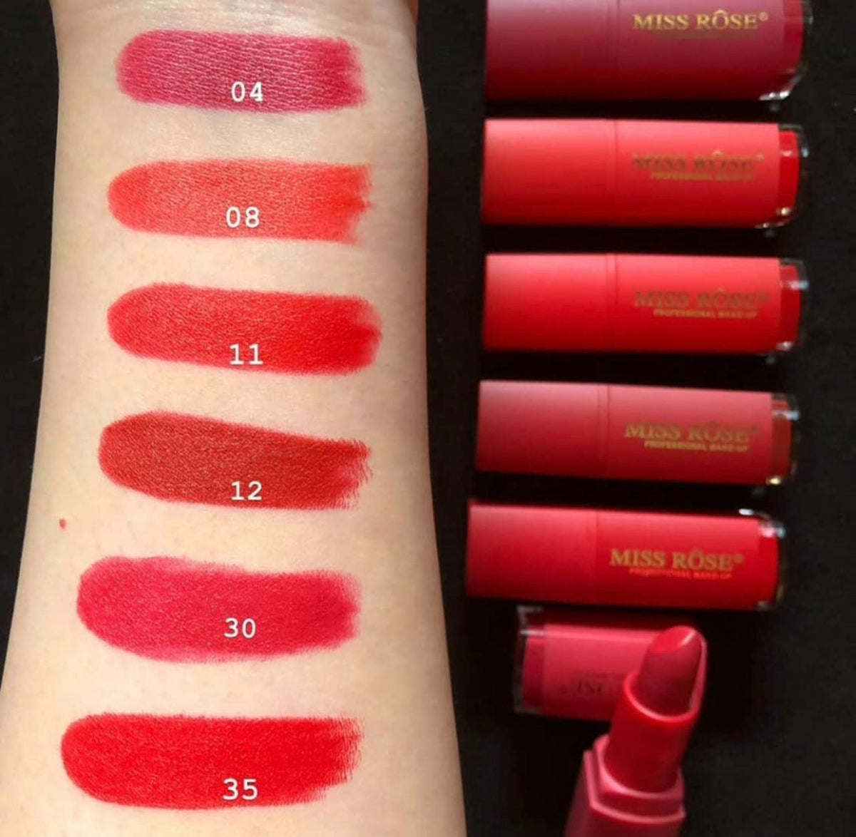 Miss rose set of 6 Matte lipstick Z4