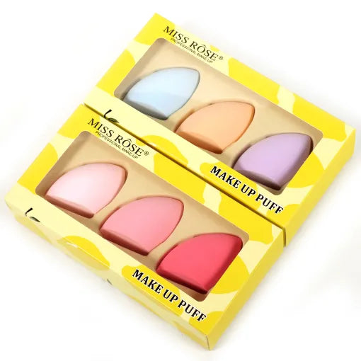 Miss Rose Beauty puff / blender Cutt Shape 3 pcs in a box