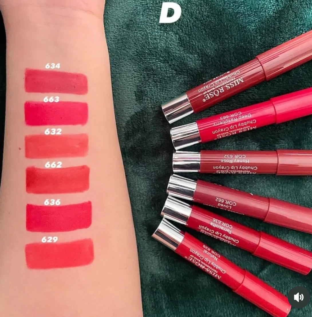 MISS ROSE Matte Lip Batom Crayon