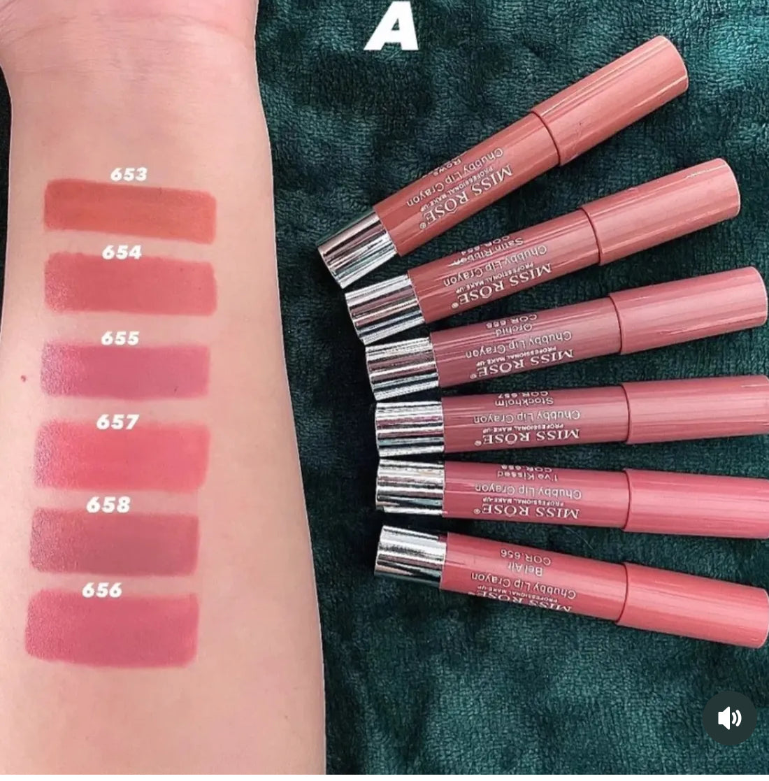 MISS ROSE Matte Lip Batom Crayon
