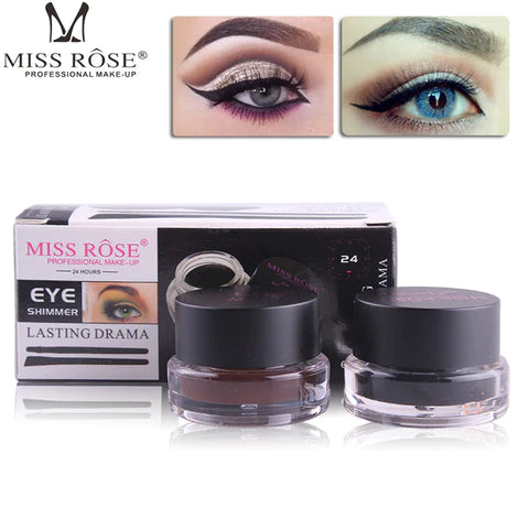 MISS ROSE Kajal & Gel Eyeliner - 2 color set Black and Brown