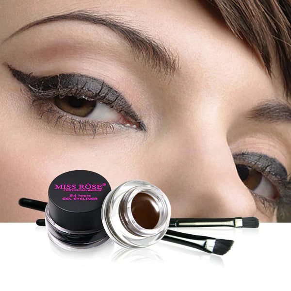 MISS ROSE Kajal & Gel Eyeliner - 2 color set Black and Brown