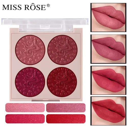 Miss Rose 4 Color gorgeous Lipstick Palette