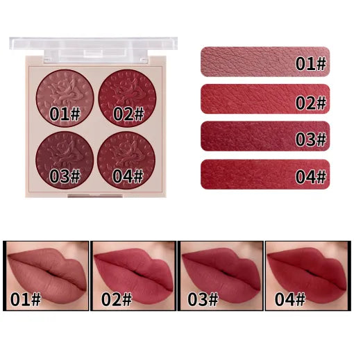 Miss Rose 4 Color gorgeous Lipstick Palette