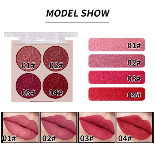 Miss Rose 4 Color gorgeous Lipstick Palette