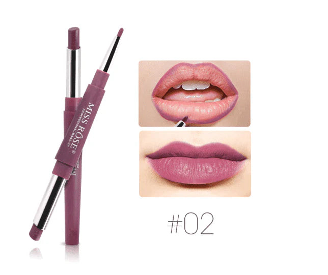 2 In 1 Lipstick with Lip Liner Pink family