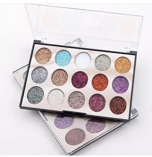 Miss Rose 15 Color Sequin Glitter Palette