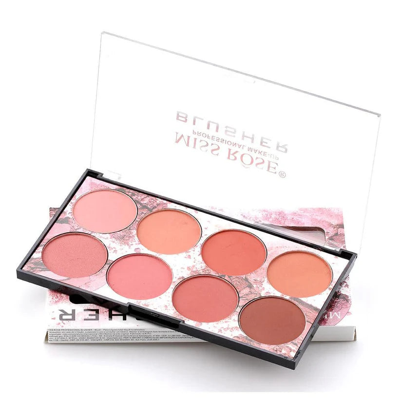 8 Colors MISS ROSE Blush Palette