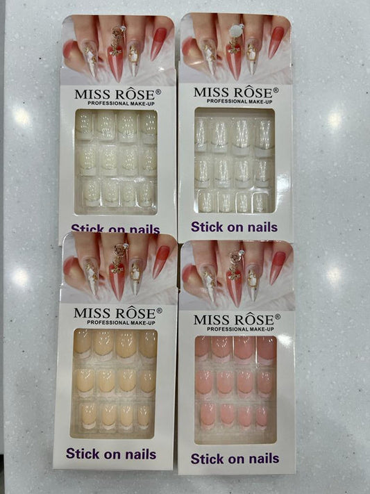 Miss Rose Stick on Nails