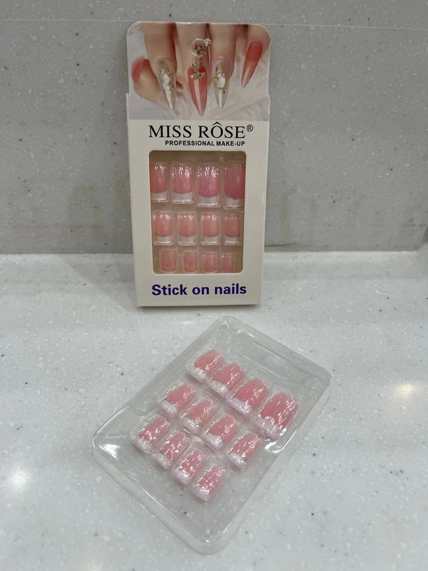 Miss Rose Stick on Nails